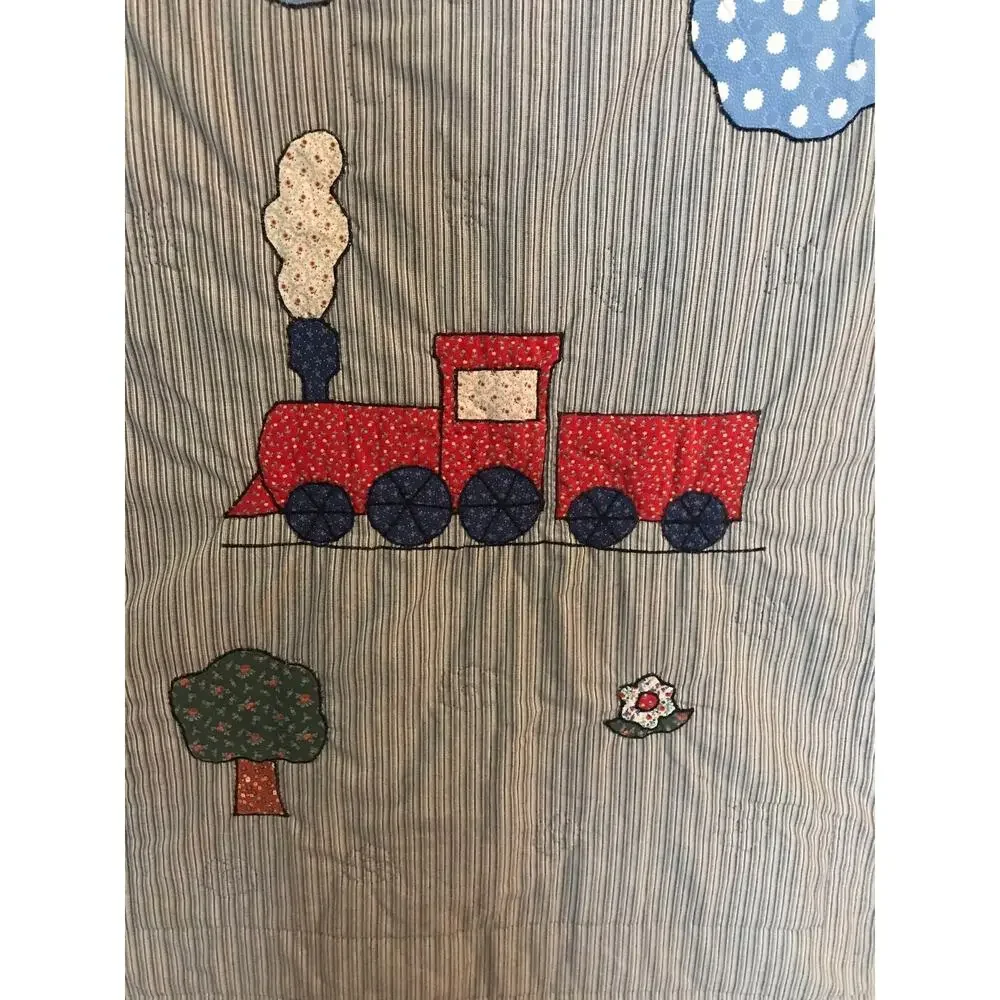 Train‎ blanket 41 1/2 x54 1/2
